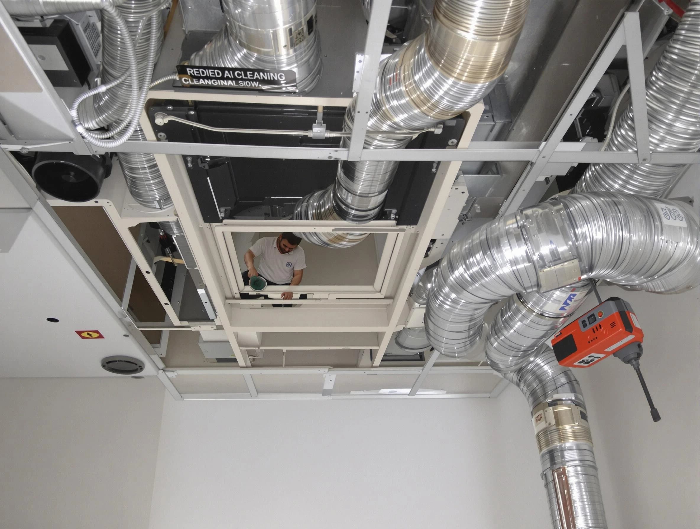 Acworth Air Duct Cleaning technician performing detailed central duct system cleaning in Acworth