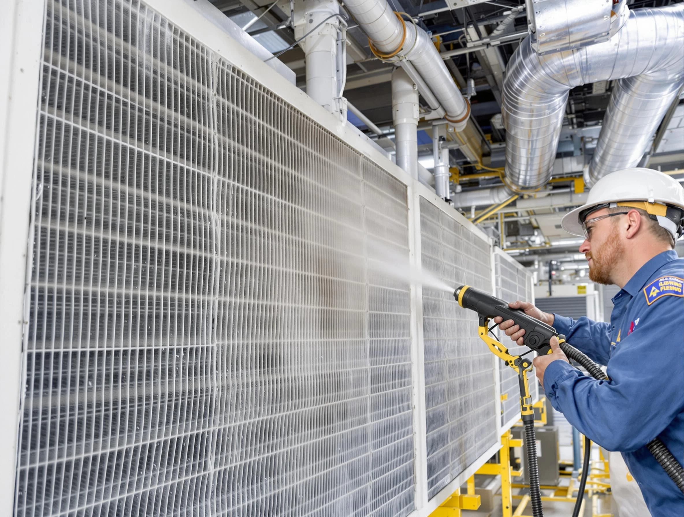 Professional commercial coil cleaning by Acworth Air Duct Cleaning in Acworth